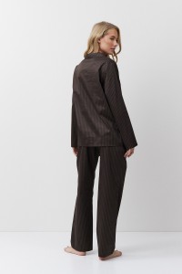 Пижама женская Aruelle NOEMIE со штанами - шоколадный