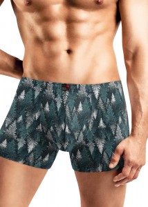 Мужские трусы боксеры Clever MSH451241 - т. бирюзовый/белый