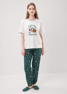 Набор одежды Clever LP15-1201/2 - меланж св. серый/т. зеленый 