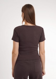 Футболка Clever LF26-100/6 - коричневый