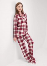 Пижама женская Clever LP15-1199/5 - красный/молочный