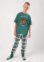 Пижама детская Clever 759559/29кд_п - т.зелёный 