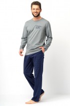 Пижама мужская Key MNS 612 - серый+т. синий
