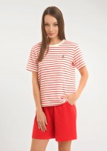 Футболка Clever LF26-1234/1 - молочный/красный
